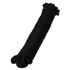 Черная текстильная веревка для бондажа - 1 м., фото 