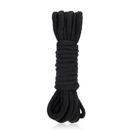 Черная хлопковая веревка для бондажа - 5 м., фото 
