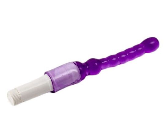 Фиолетовый анальный стимулятор с вибрацией - 23,5 см., фото 