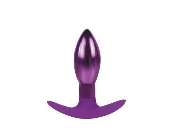 Каплевидная анальная втулка фиолетового цвета - 9,6 см., фото 