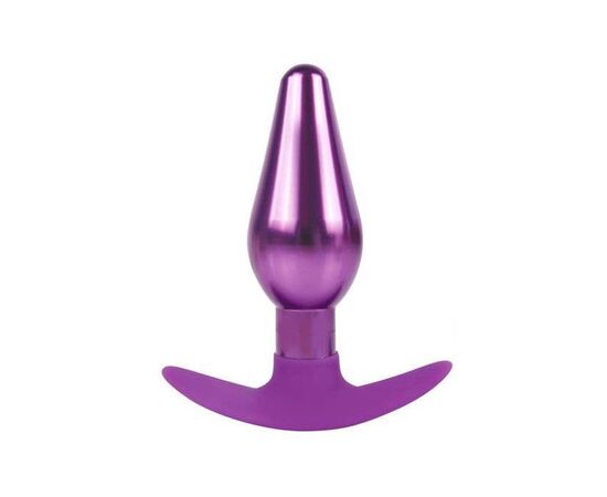 Фиолетовая анальная каплевидная  втулка - 10,9 см., фото 
