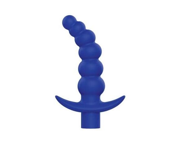 Синяя вибрирующая анальная елочка Sweet Toys - 10,8 см., фото 