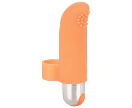Оранжевая пулька-насадка на палец Finger Tickler - 8,25 см., фото 