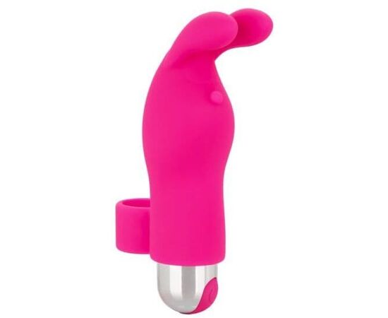 Розовая пулька-насадка на палец Finger Bunny - 8,25 см., фото 
