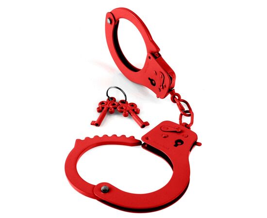 Металлические красные наручники Designer Metal Handcuffs, фото 